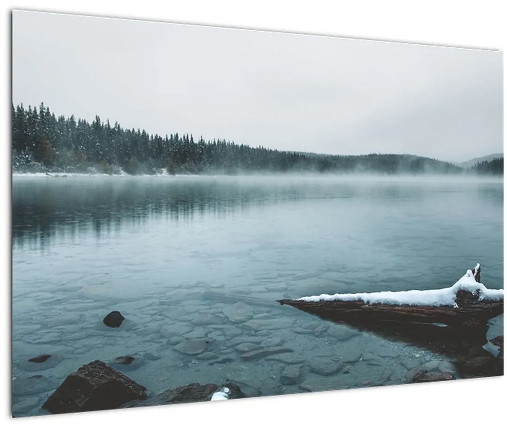 Tablou - lacul nordic înghețat (90x60 cm)