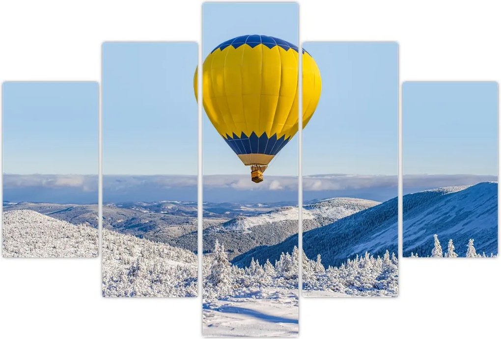 Tablou - Zbor peste peisaj de iarnă (150x105 cm)