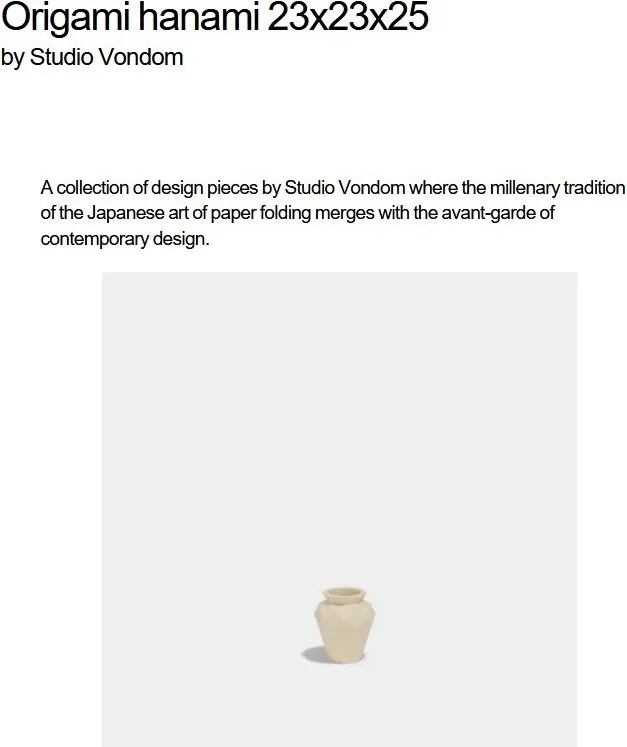 Ghiveci plante design decorativ modern exterior/interior ORIGAMI HANAMI 23x23x25cm