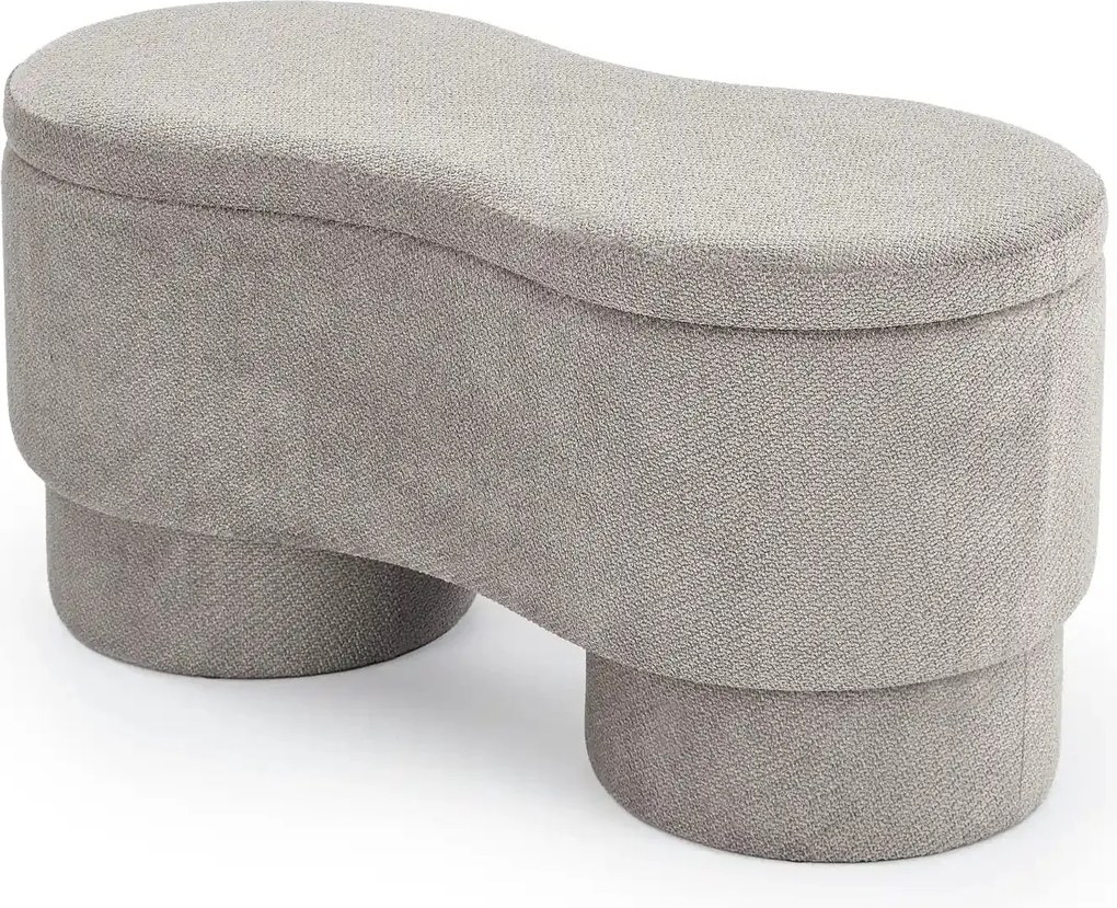 Bancheta VIVA, gri, stofa clasica, 95x45x47 cm
