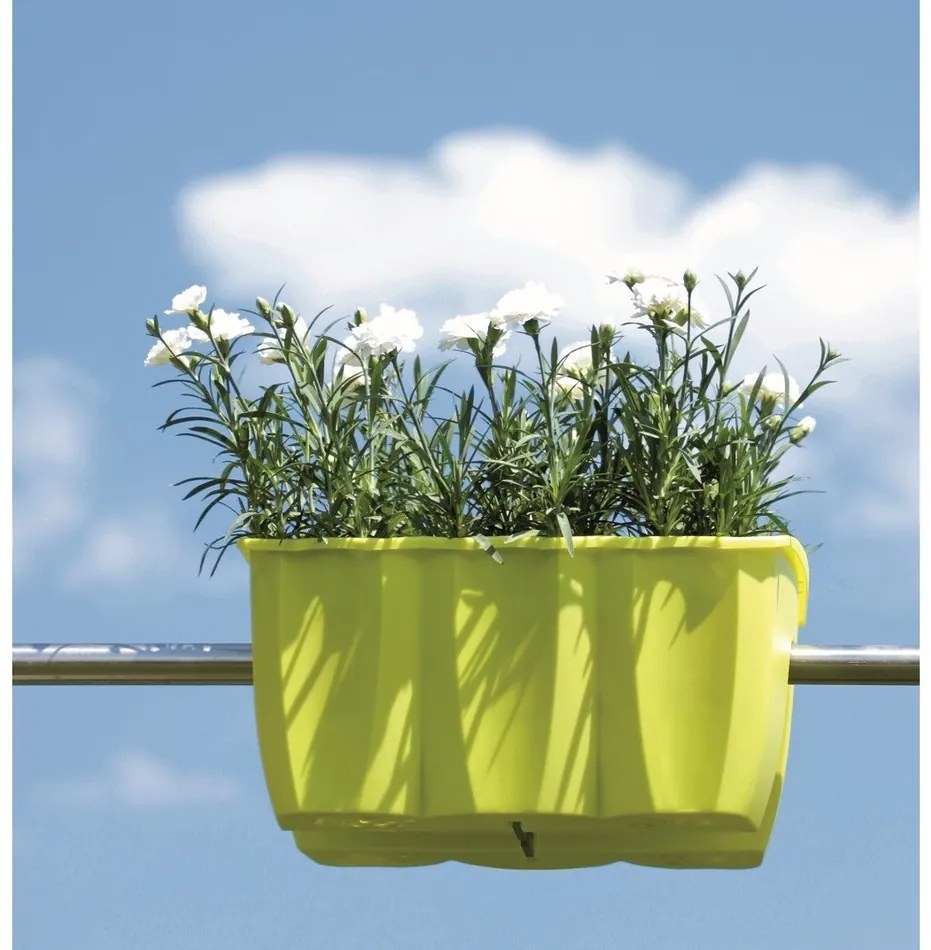Ghiveci de balcon, pe balustradă, verde, 12 l