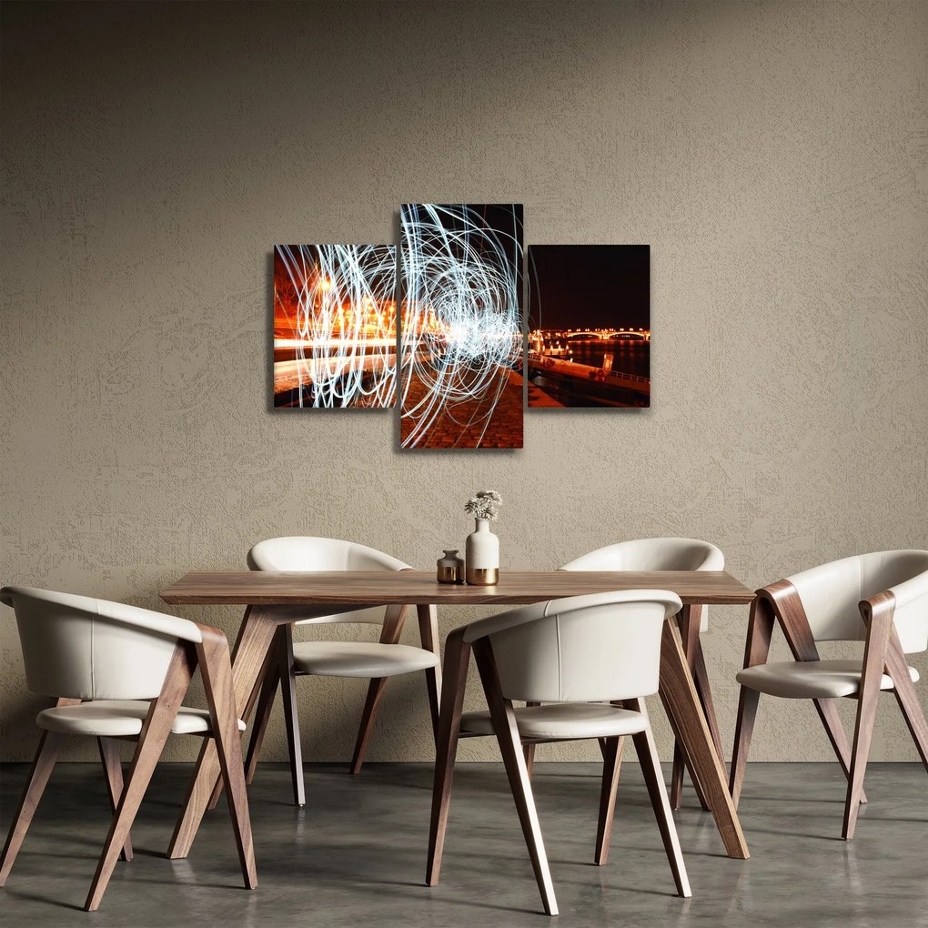 Tablou cu valuri de lumini (90x60 cm)
