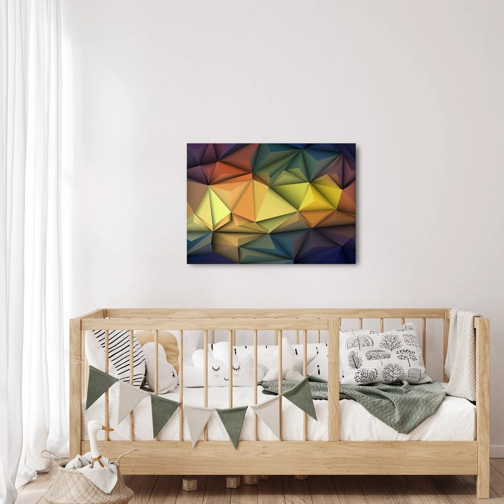 Tablou - Abstracție 3D poligonală (70x50 cm)