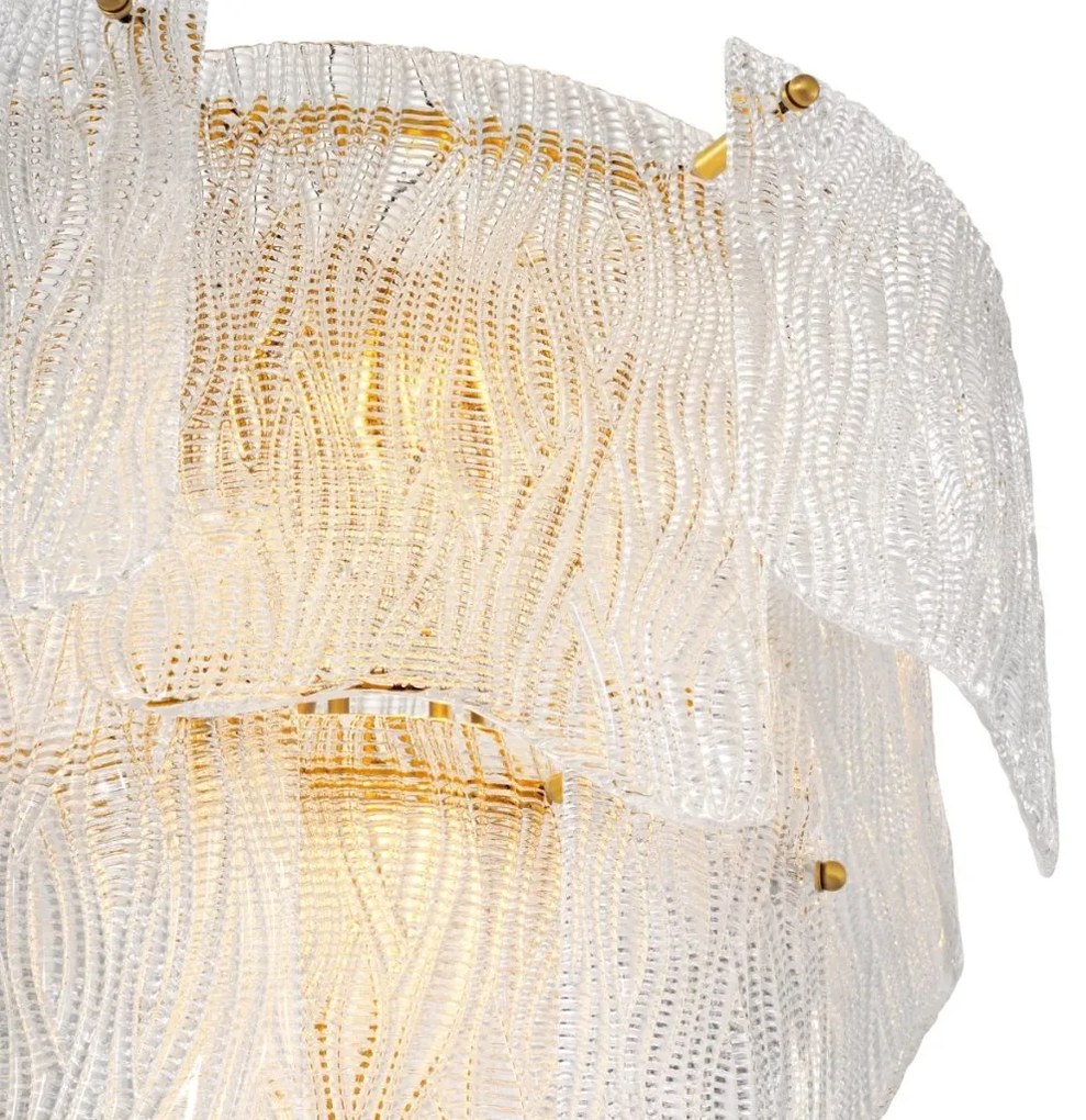 Candelabru LUX design deosebit Asinara S, sticla texturata