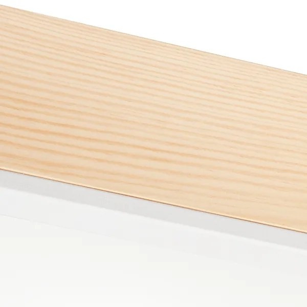 Plafonieră NATURAL SQUARE 4xE27/15W/230V 39x39 cm pin/alb