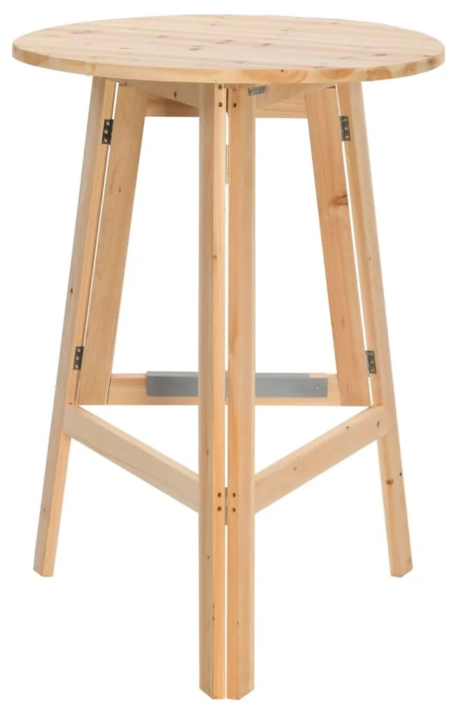 45532 vidaXL Masă de bar pliabilă, 78 cm, lemn de brad