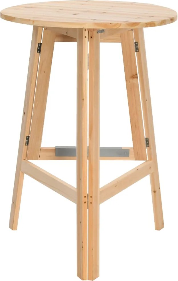 vidaXL Masă de bar pliabilă, 78 cm, lemn de brad