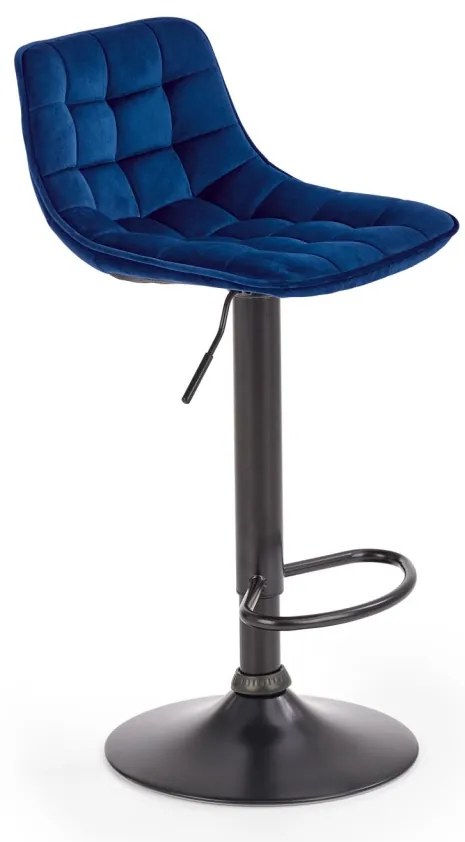 Scaun de bar H95 velvet bleumarin