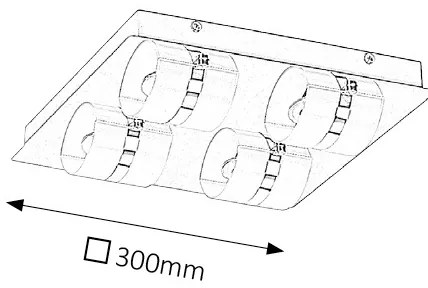 Plafoniera LED moderna pentru baie IP44 Tony 5492 RX