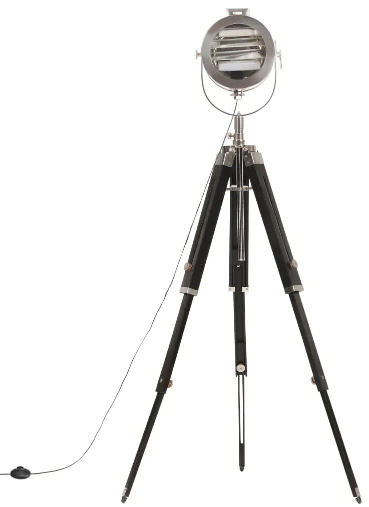 Lampa de podea cu trepied, 165 cm, lemn masiv de mango