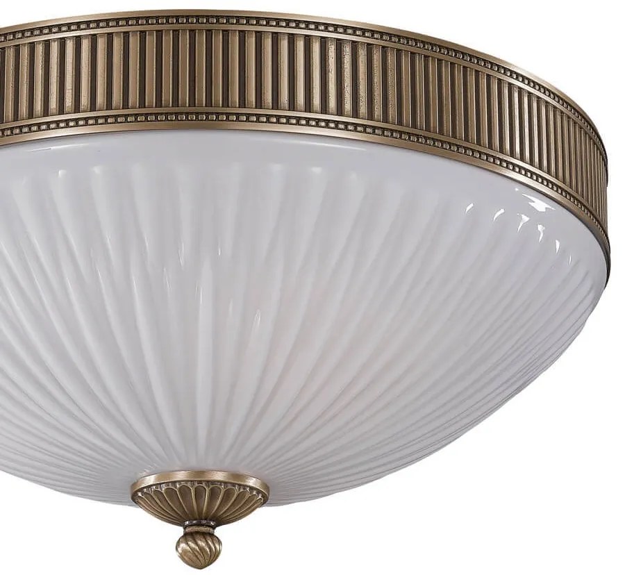 Plafoniera clasica design italian din alama, sticla 9250 RA-PL. 9250/3