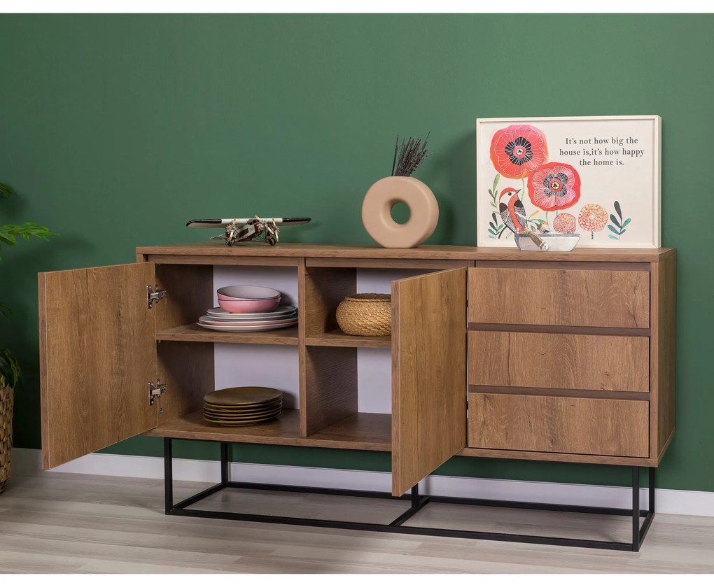 Mobilier living Lexuna 2 (Nuc + Negru). 1089092
