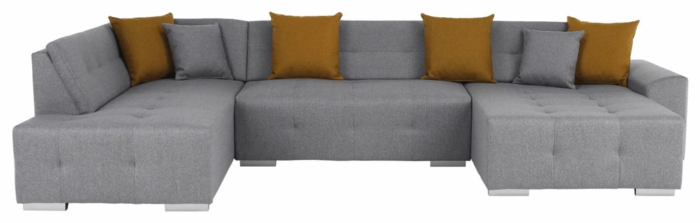 Canapea, gri/muştar, model stânga, BELLIS U