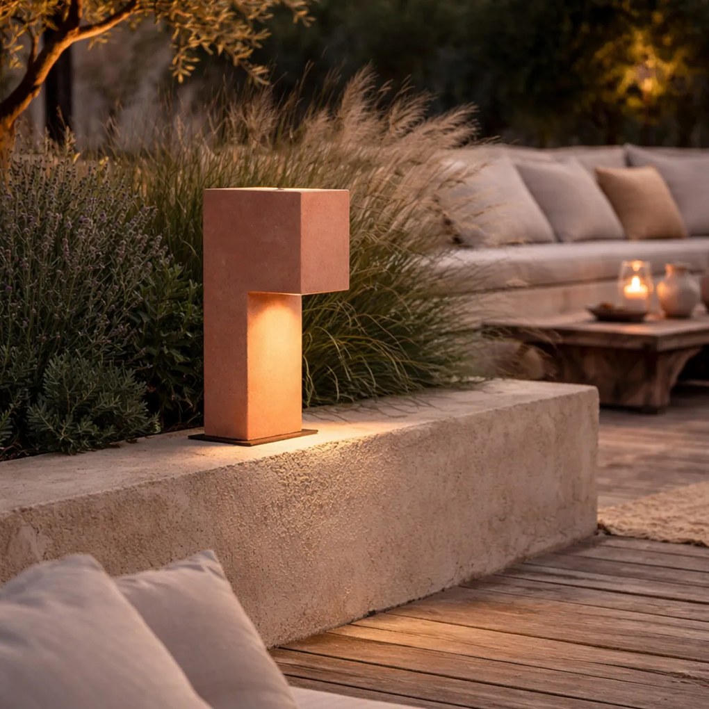 Stâlp modern de exterior teracotă 35 cm IP44 - Pompei