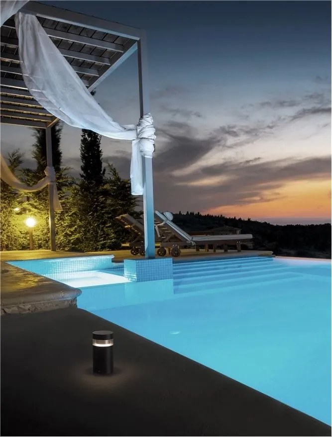 Stalp LED mic pentru exterior design modern IP54 Tala negru