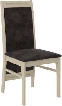 Scaun tapitat, din lemn, K16, ADRK Furniture (Culoare: Nuc inchis)