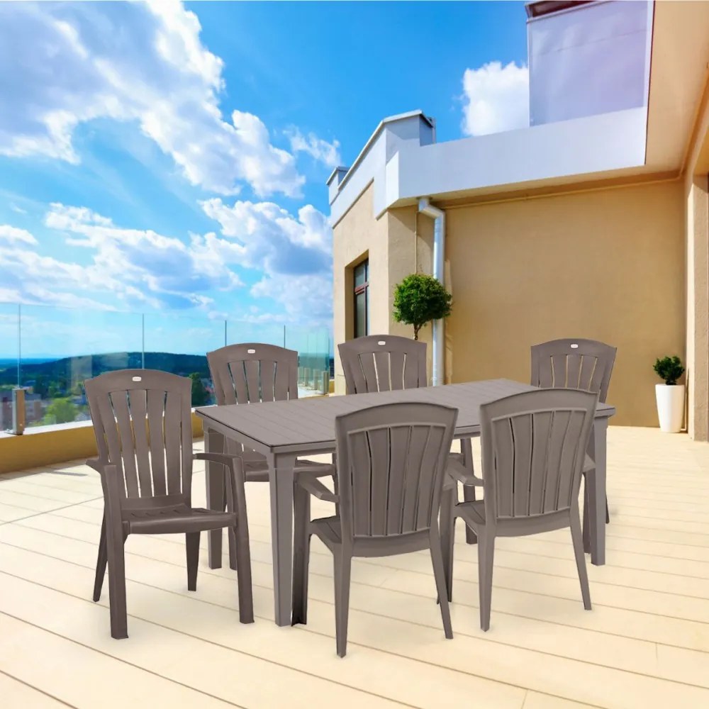 Set mobilier de grădină Futorini 6+1 cappuccino