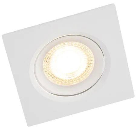 Set de 3 spoturi îngropate albe inclusiv LED reglabil în 3 trepte - Miu
