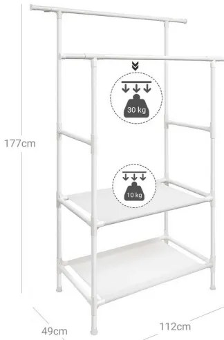 Cuier de podea LINEA, alb