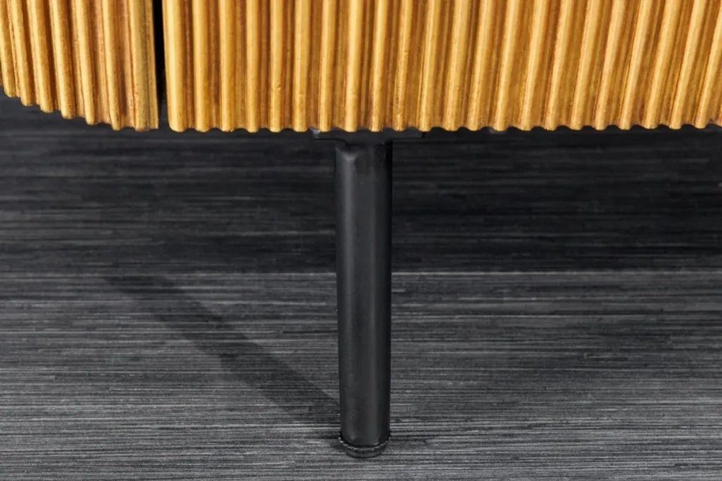 Comoda TV design retro cu blat din marmura Veneziano 160cm A-44534 VC