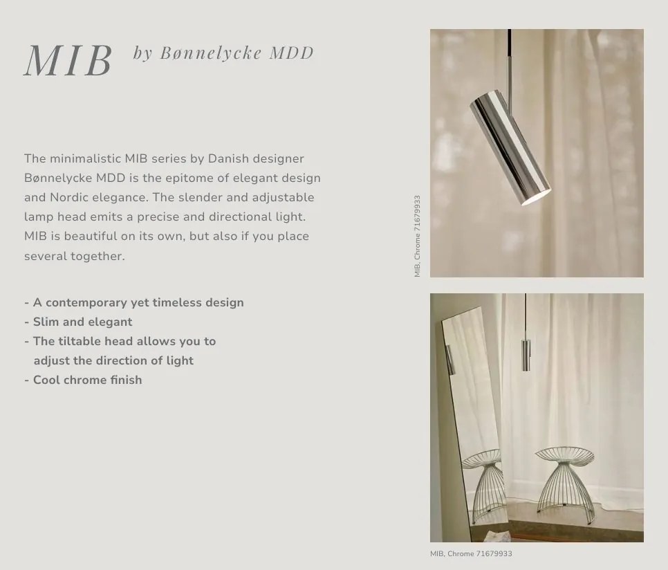 Aplica de perete Design Modern Minimalist, Metal, MIB 6 Chrome