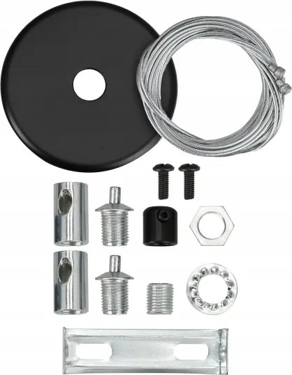 Lustră LED suspendată pe cablu LED/44W/230V 4000K 120 cm neagră