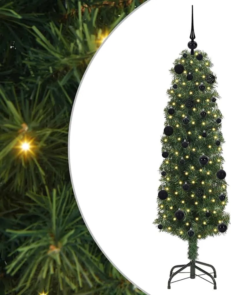 vidaXL Brad de Crăciun artificial Verde 150 cm PVC și oțel și plastic