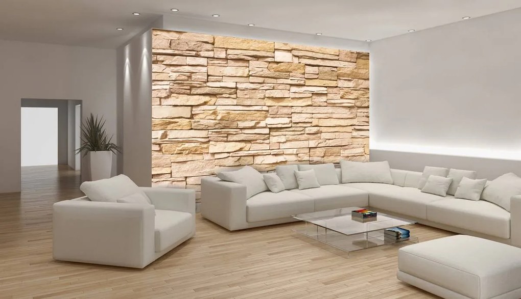 Fototapet - Perete din nisip și cărămizi (152,5x104 cm)