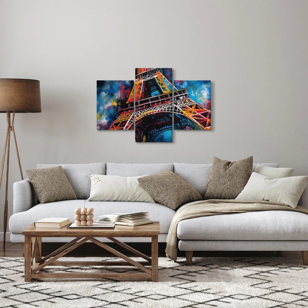 Tablou - Pictură a Turnului Eiffel II. (90x60 cm)