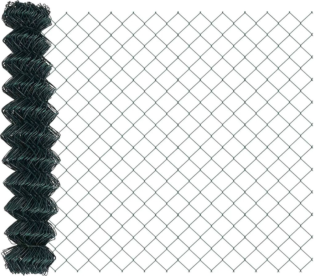 vidaXL Gard cu plasă de sârmă Verde 10 x 1,2 m Oțel