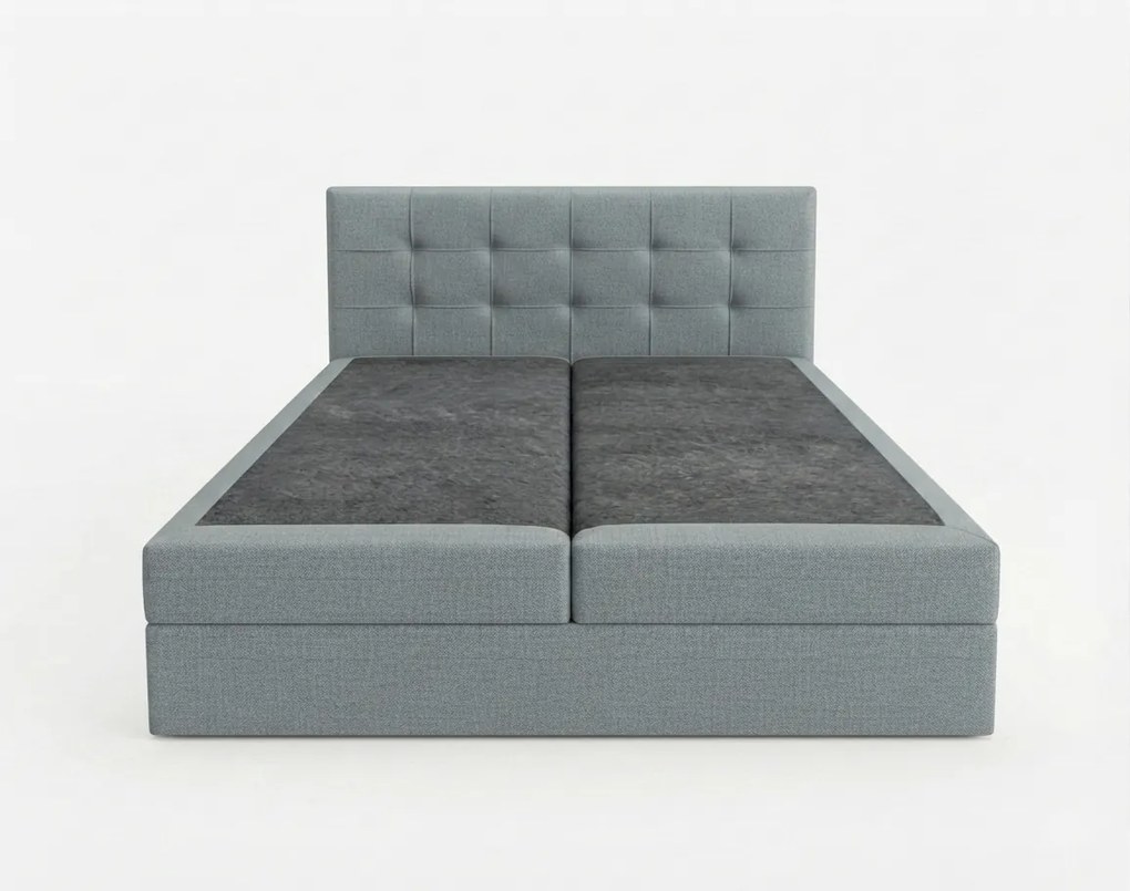 Pat tapițat boxspring DIRELIS TRINITY 160x200 cm gri Saltea: Saltea cu arcuri Bonell