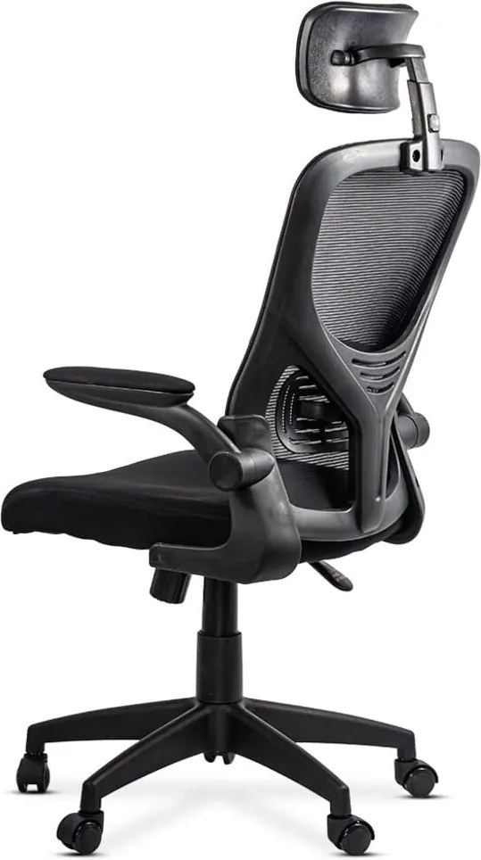 Scaun ergonomic din mesh cu brate rabatabile OFF 635 negru