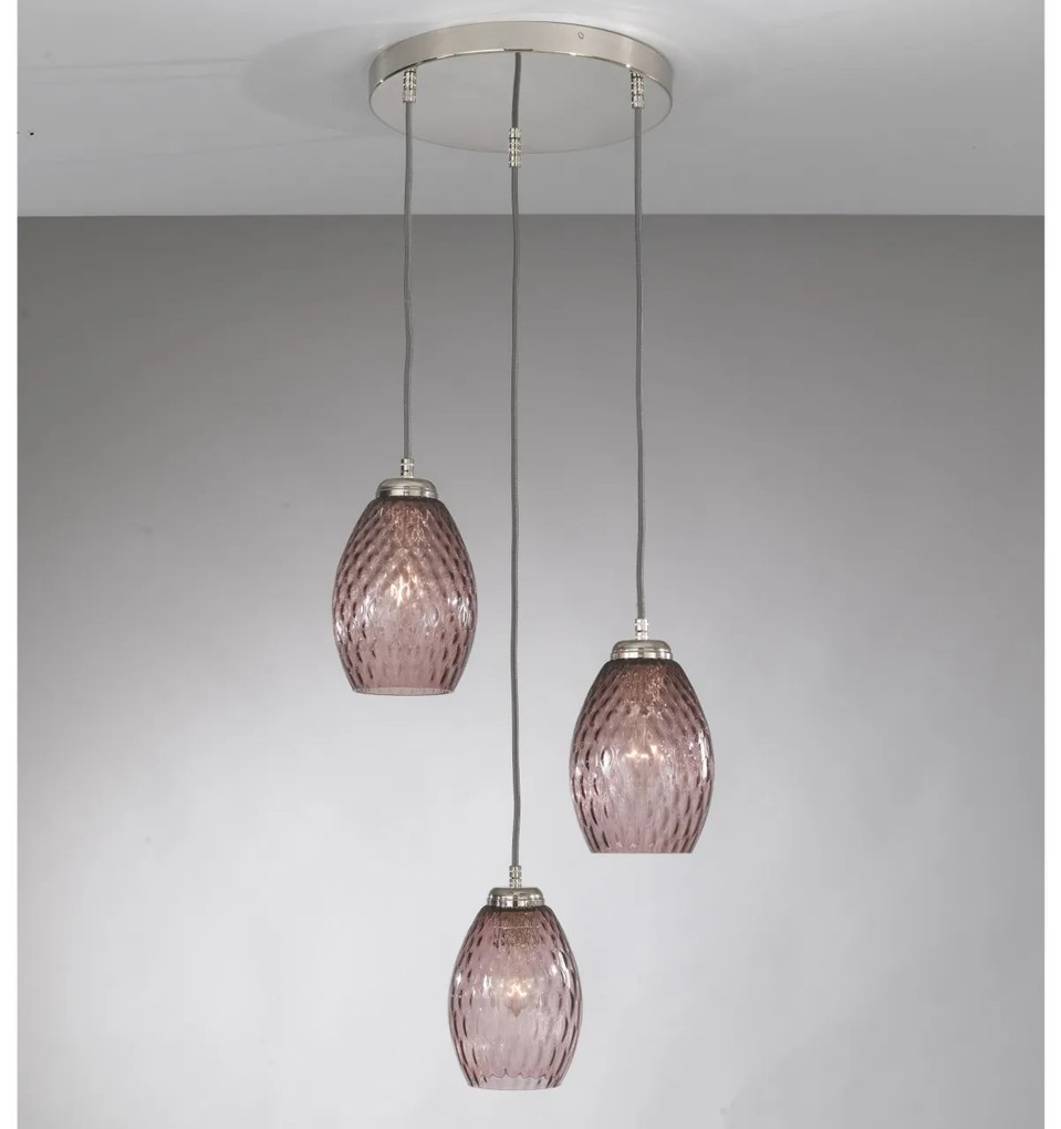 Lustra moderna cu 3 pendule design italian 10008 Amethyst