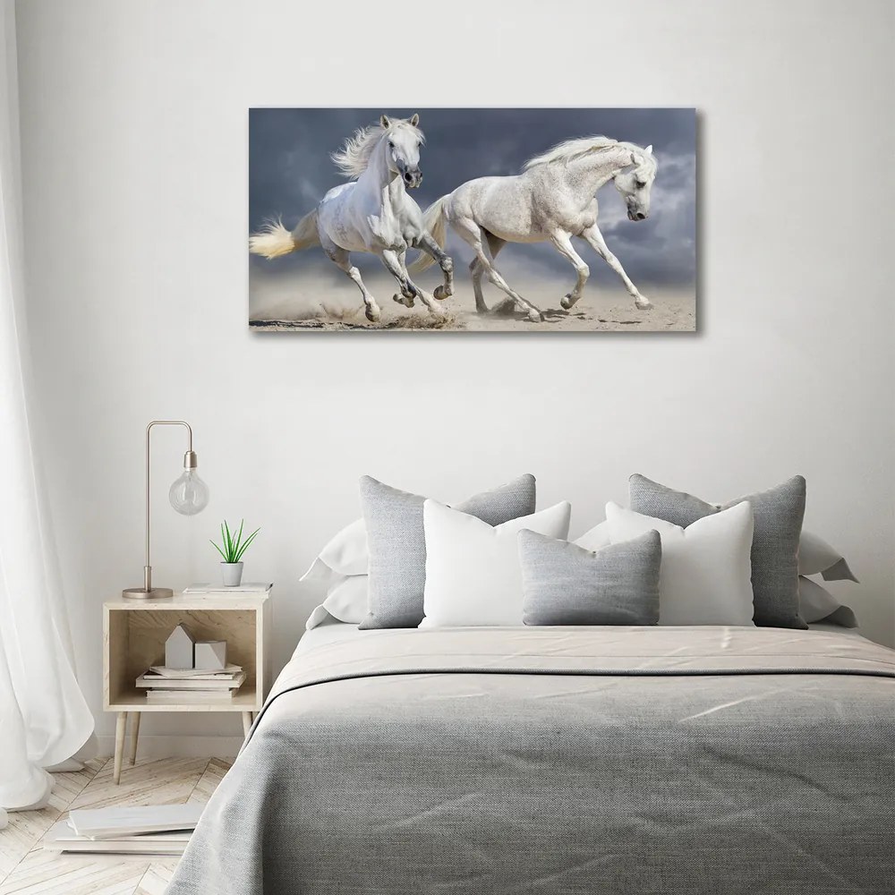 Tablou pe pânză White beach horse