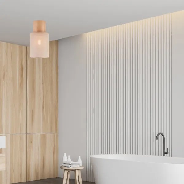 Plafonieră ARI 1xE27/60W/230V d. 16 cm bej fag