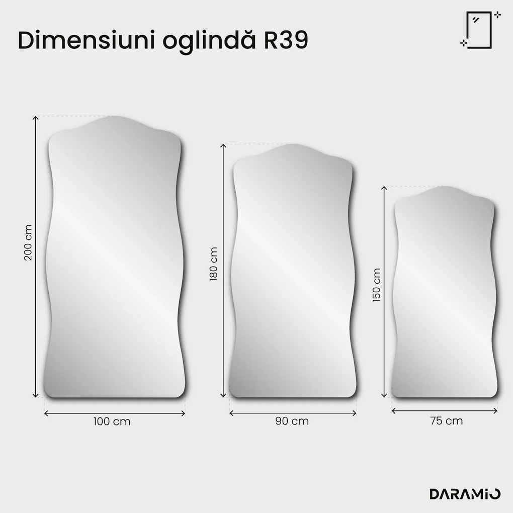 Oglindă cu aspect antic și patină Pure R39