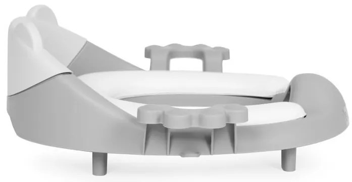 Scaun de toaletă cu urechi și pernă moale gri