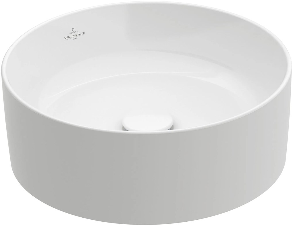 Villeroy &amp; Boch Collaro lavoar 40x40 cm rotund de blat alb 4A184001