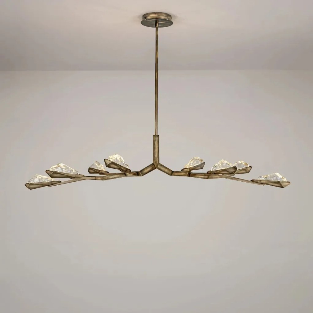 Lustra LED alama antic cu sticla lucrat manual GRETA 44W