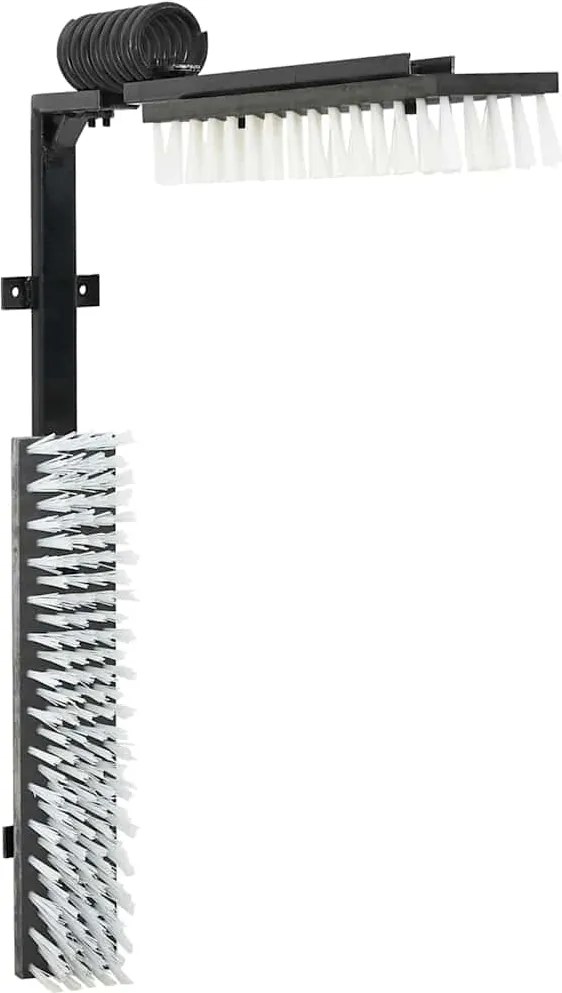 vidaXL Periile pentru vite Ajustabil Negru și Alb 84 x 10 x 91 cm PVC