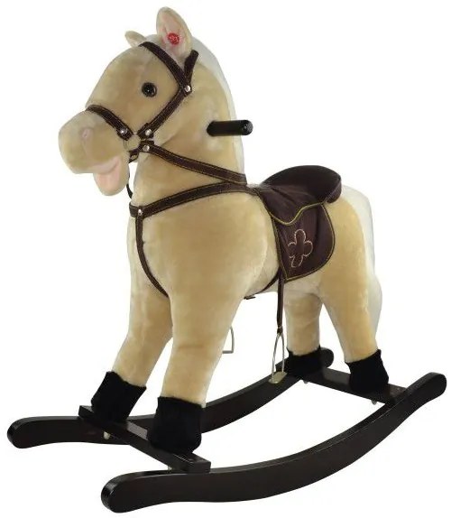 Cal balansoar bej pluș inaltime 71cm