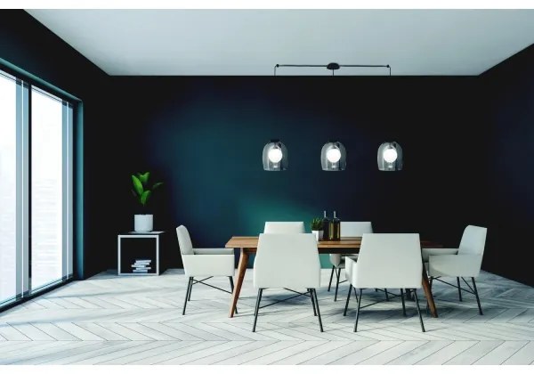 Lustră pe cablu 3xG9/5W/230V negru Zambelis 22146