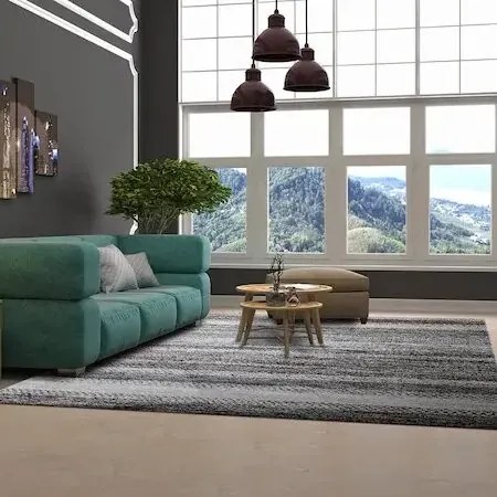 Covor Phoenix design rustic maro-gri 5046-744 Selectează mărime: 120 X 170