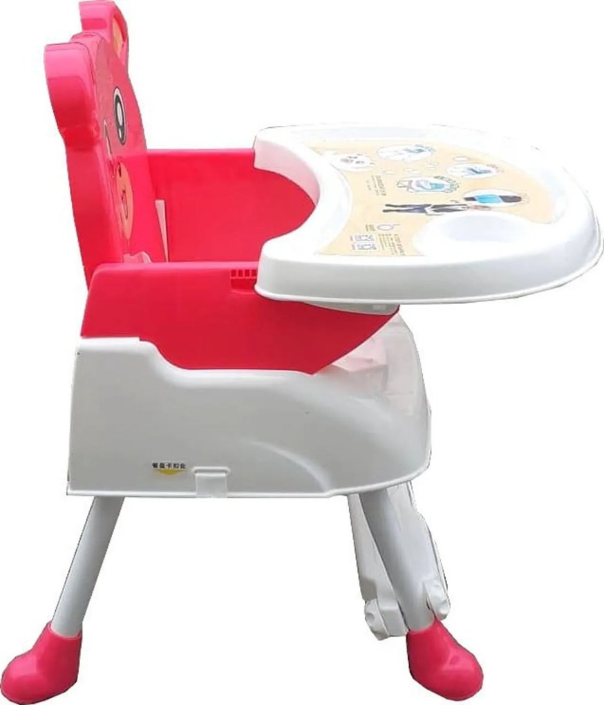 Scaun de masa 3 in 1 pentru copii si bebe NOVOKIDS™ Teddy Bear ,transformabil in scaunel copii, functie inaltator scaun, 2 trepte de inaltime, sezut