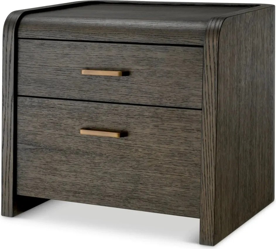 Noptiera design LUX, Furnir de stejar Mocha, Joane