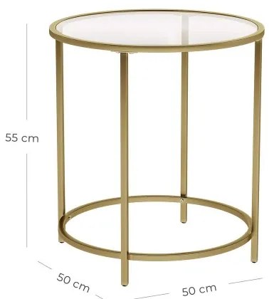 Masă laterală LYRA aurie