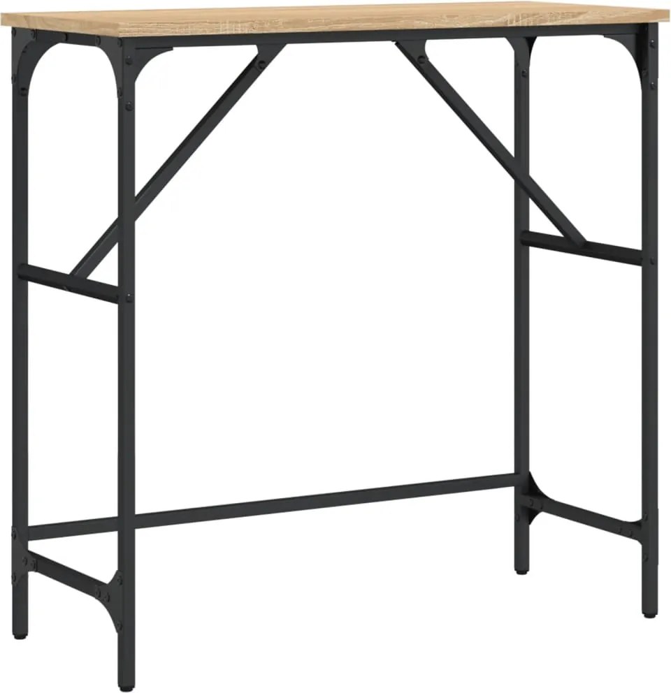 vidaXL Masă consolă, stejar sonoma, 75x32x75 cm, lemn prelucrat