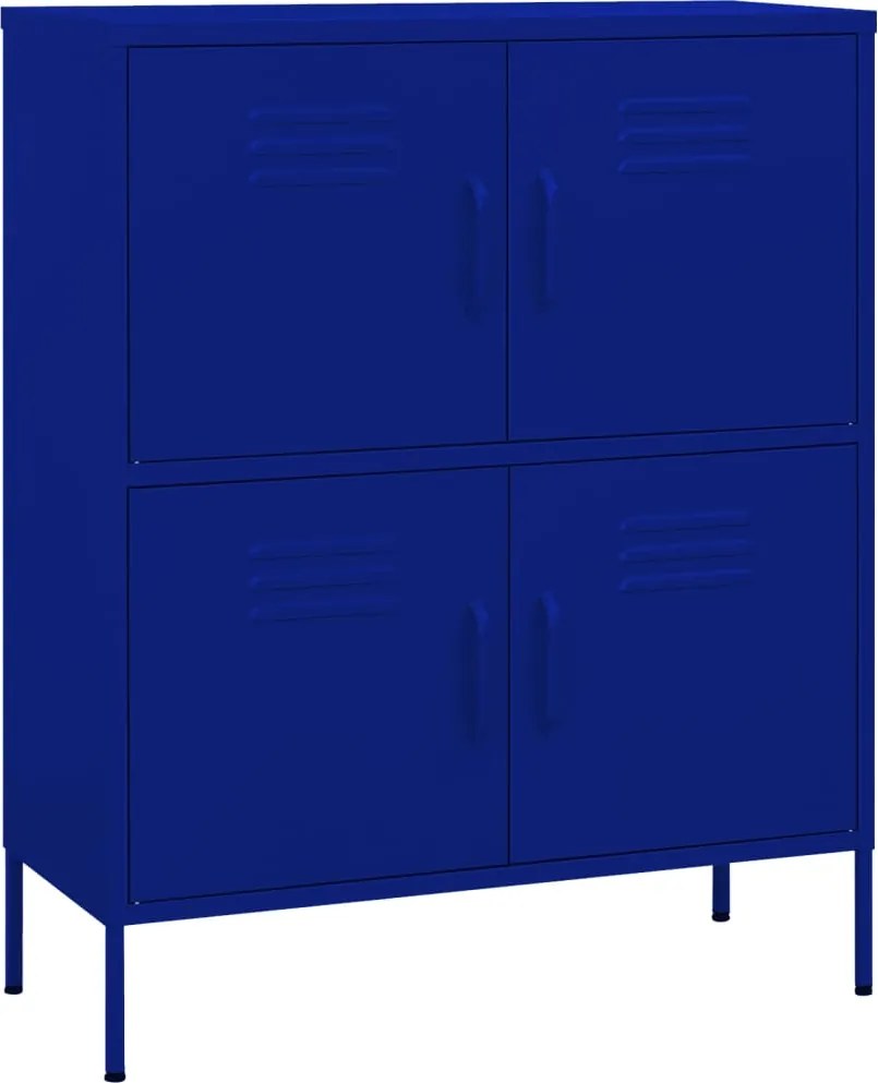 vidaXL Dulap de depozitare, bleumarin, 80x35x101,5 cm, oțel