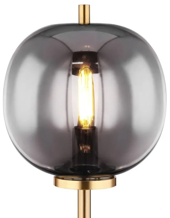 Veioza, lampa de masa design modern Blacky I negru mat, alama