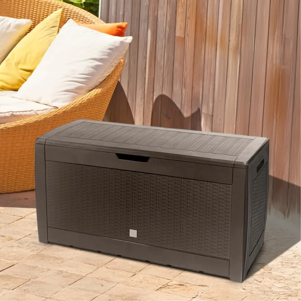 Cutie de depozitare RATO, 310L, 119x48x60cm, maro Prosperplast